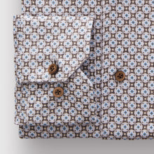 Emanuel Berg Modern 4-FLEX Brown Pattern Sport Shirt