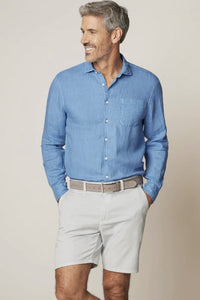 Johnnie-O Emory Linen Tide Button Up