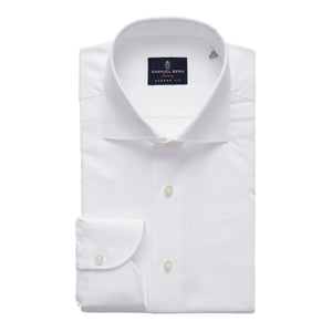 Emanuel Berg YOGA White Luxury Twill Dress Shirt