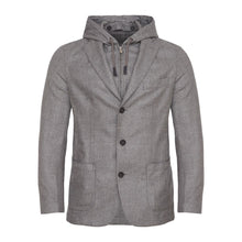 Emanuel Berg Shirt Jacket with Hood in Silver