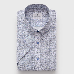 Emanuel Berg Blue Pattern S/S Sport Shirt
