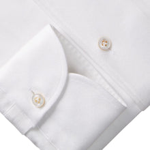 Emanuel Berg Flannel Herringbone White Shirt