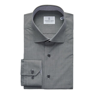 Emanuel Berg Zephyr Grey Luxury Poplin Dress Shirt