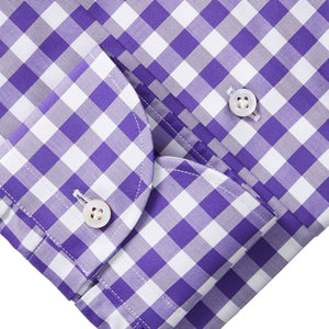 Emanuel Berg Check Purple Shirt