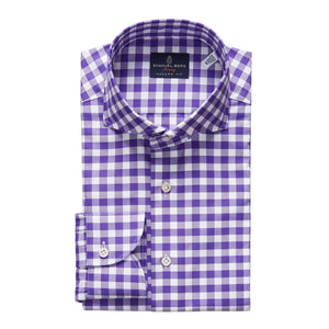 Emanuel Berg Check Purple Shirt