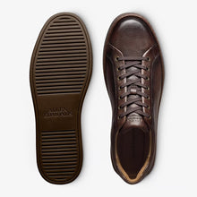 Allen Edmonds Barnes Brown Leather Lace Up Sneaker