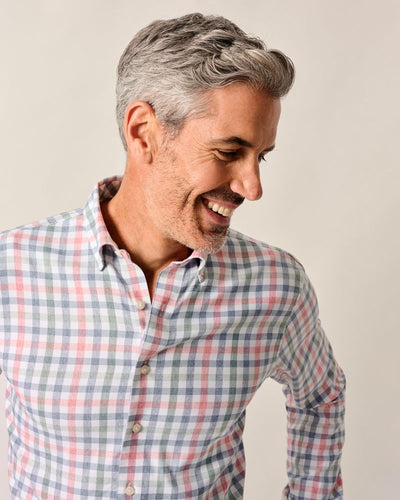 Johnnie-O Callum Navy Performance Button Up