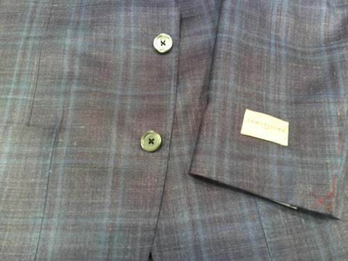 Hart Schaffner Marx Grey/Purple/Blue Plaid Soft Jacket