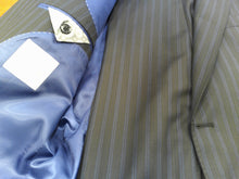 Hart Schaffner Marx Dark Grey Blue Stripe Suit