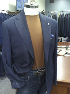 Luigi Bianchi Denim Cashmere/Silk Jacket