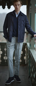 Emanuel Berg D-Construct Navy Striped Jacket