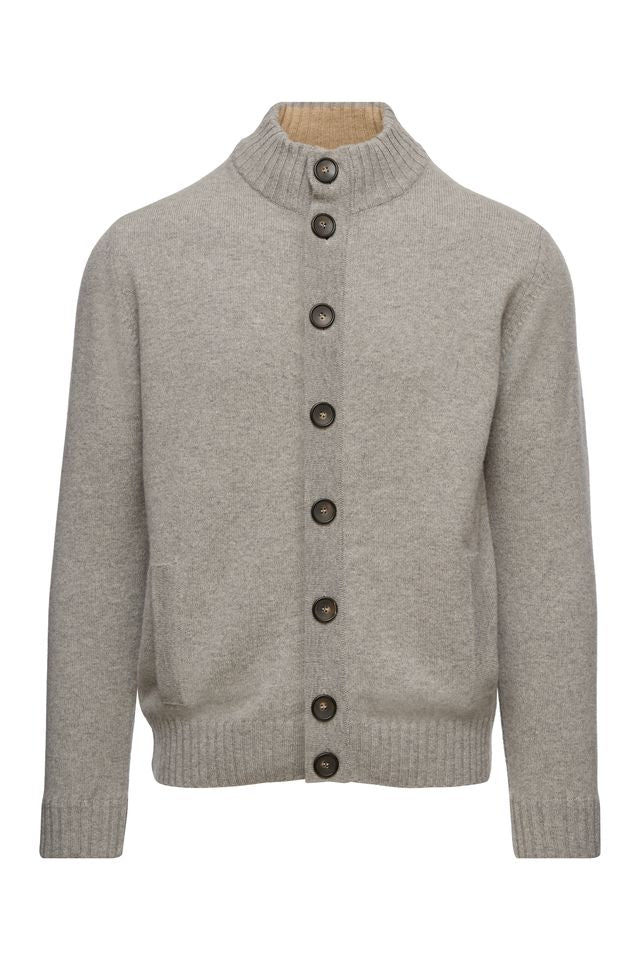 Emanuel Berg Beige Full Button Cardigan