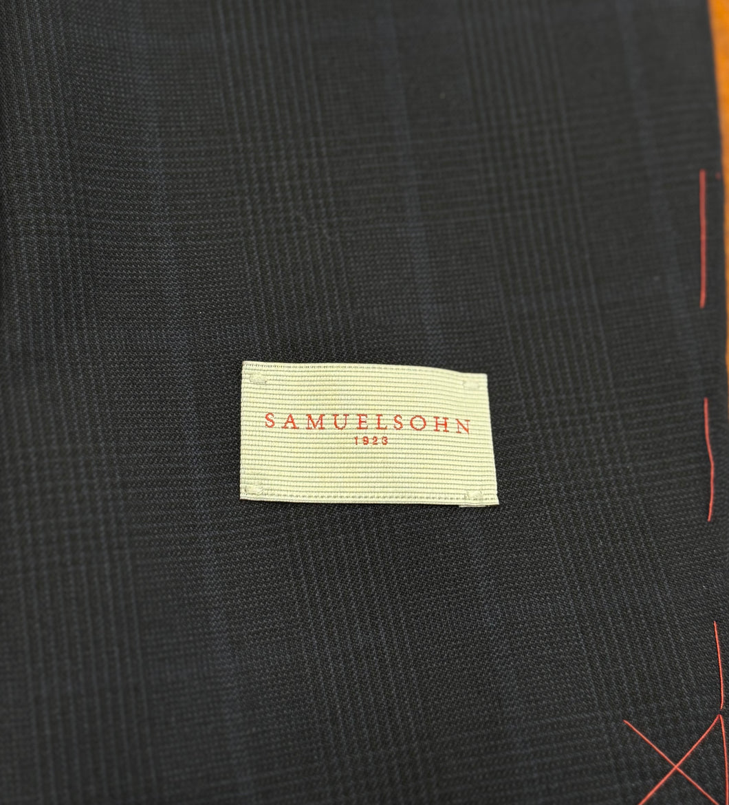 Samuelsohn Navy Muted Plaid Suit