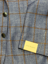 Luigi Bianchi Sky/Chocolate Windowpane Jacket
