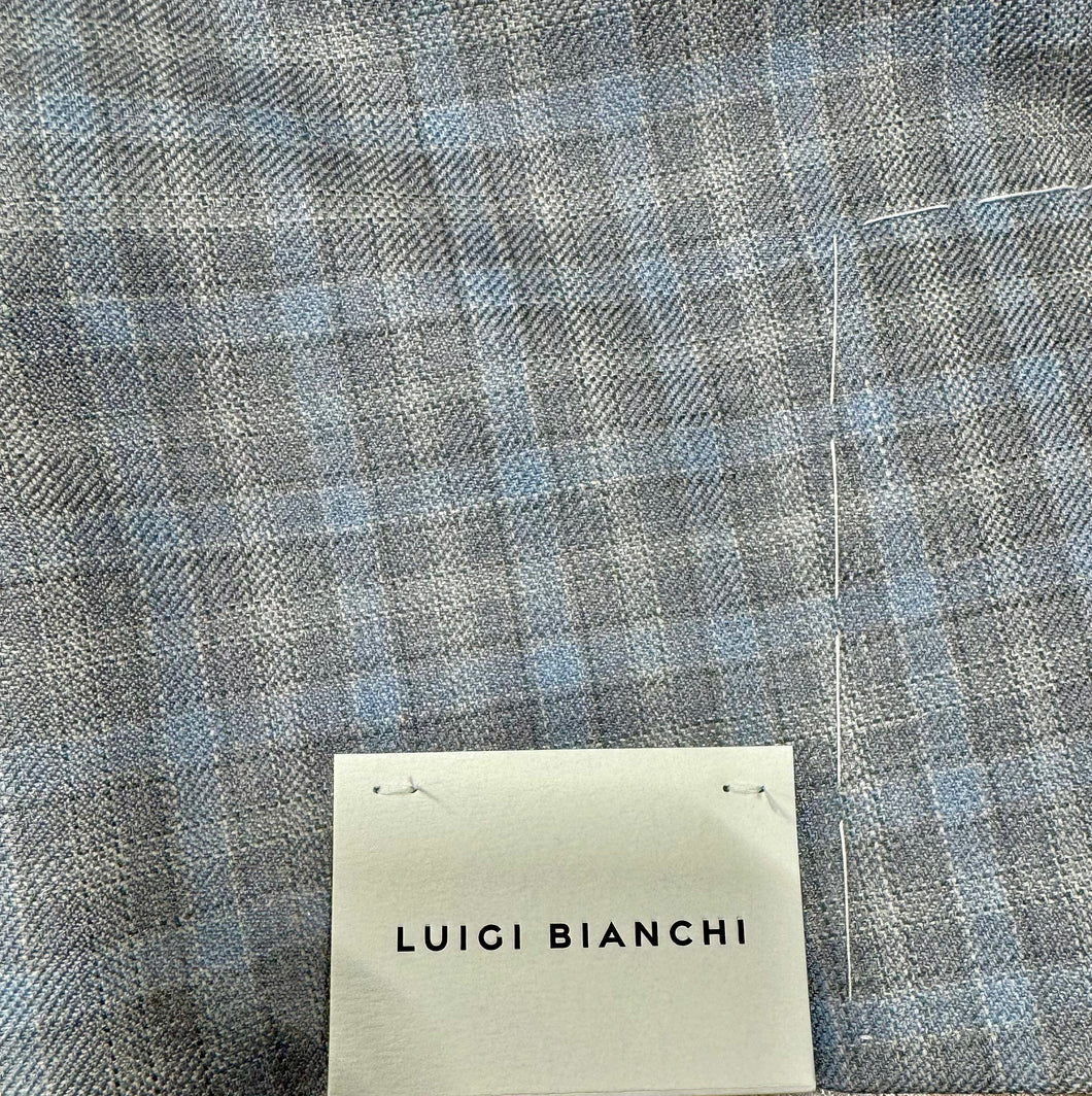 Luigi Bianchi Grey/White/Sky Check Jacket