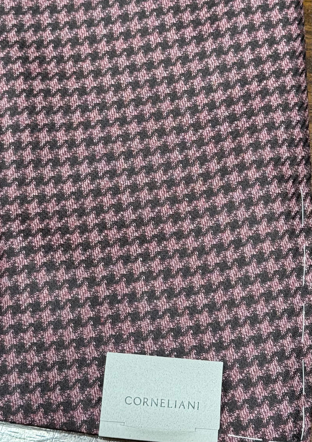 Corneliani Brown/Salmon Houndstooth Jacket
