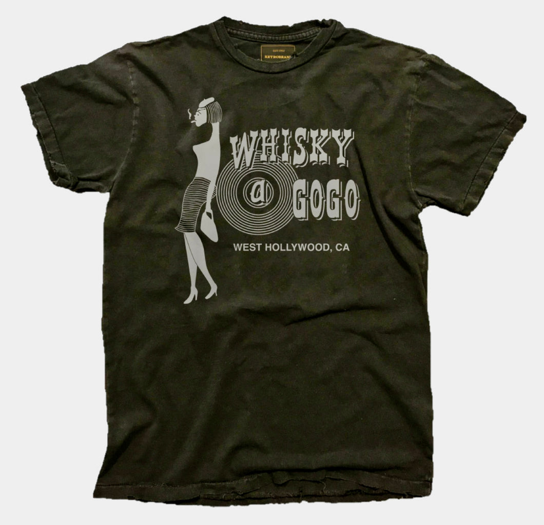 Whiskey A Go Go Vintage Poster Black Label T-Shirt