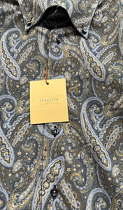 Hagen City Pincord Paisley Sport Shirt