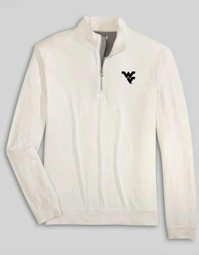 Johnnie-O WVU Motion White 1/4 Zip