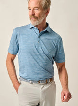 Johnnie-O Huronn Barrels Blue Performance Polo