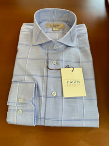 Hagen Blue Windowpane Shirt