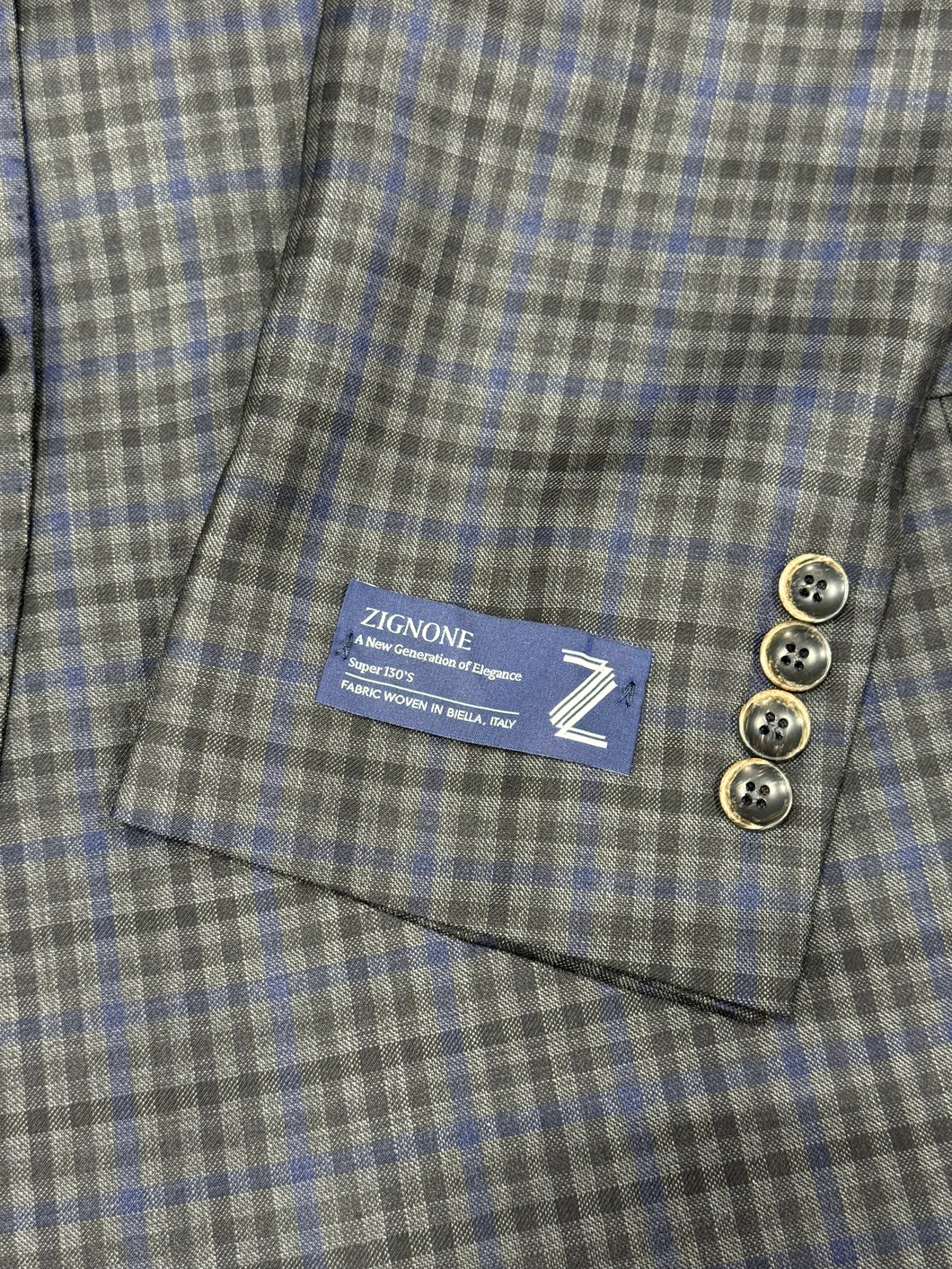 Tony The Tailor Black/Grey/Blue Check Jacket