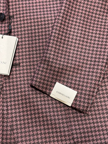 Corneliani Salmon/Brown Houndstooth Jacket