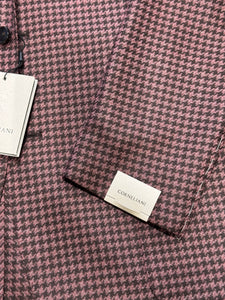Corneliani Salmon/Brown Houndstooth Jacket