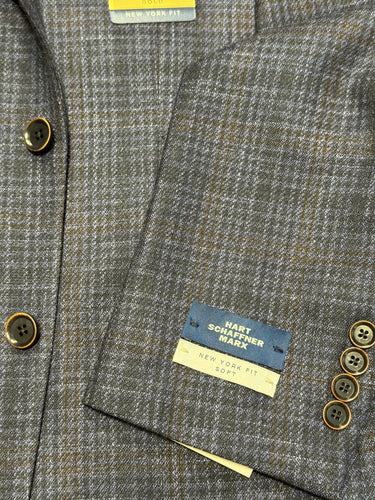 Hart Schaffner Marx Navy/BrownPlaid Jacket