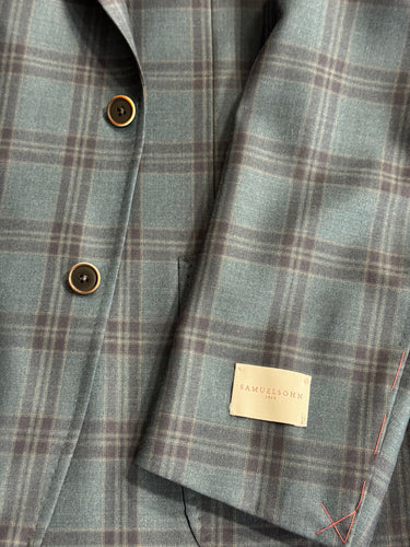 Samuelsohn Teal/Navy Plaid Jacket