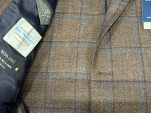 Hart Schaffner Marx Brown/Navy/Blue Windowpane Jacket