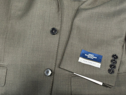 Hart Schaffner Marx Olive Birdseye Suit