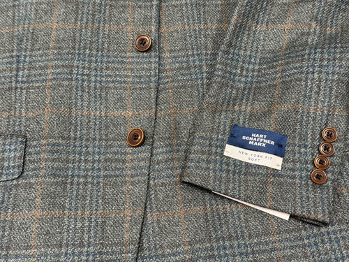 Hart Schaffner Marx Emerald/Navy Plaid Jacket