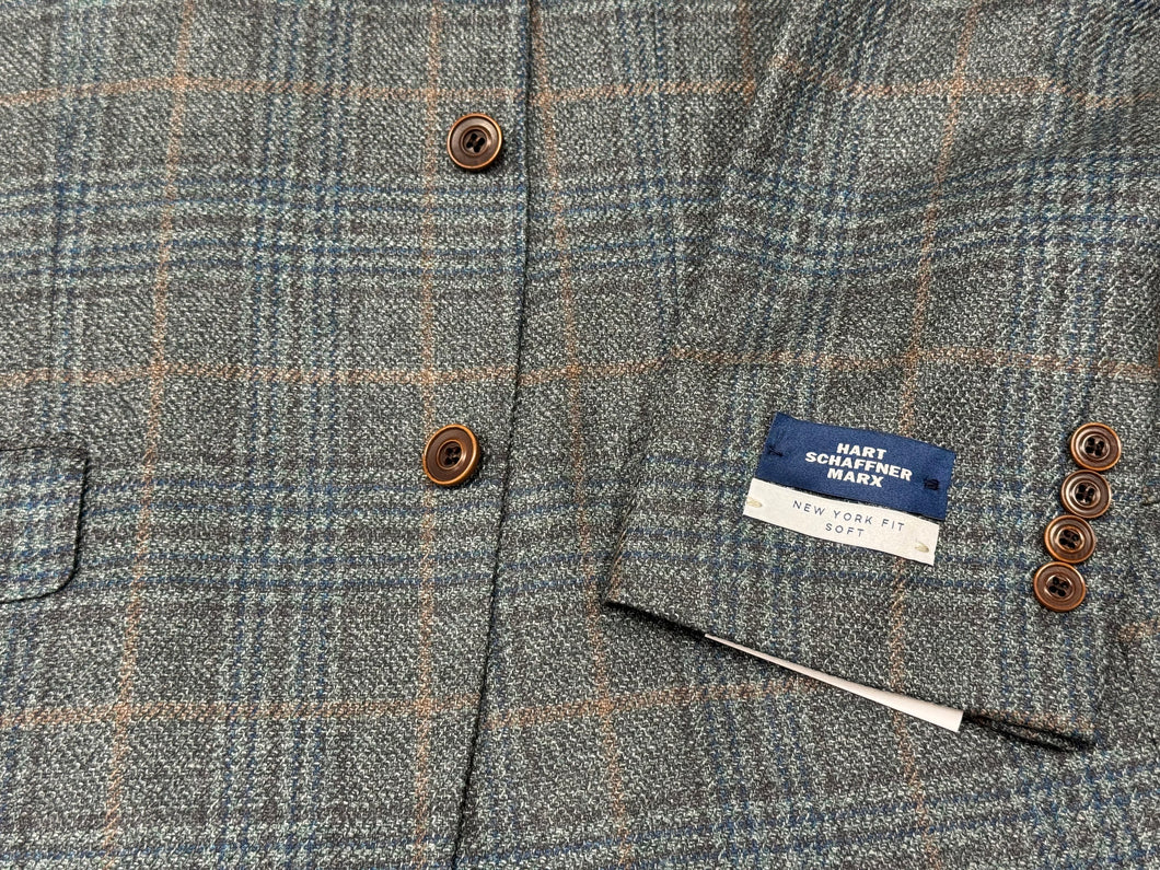 Hart Schaffner Marx Emerald/Navy Plaid Jacket