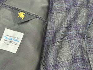 Hart Schaffner Marx Grey/Purple Plaid Jacket