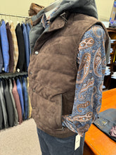 Emanuel Berg Hybrid Dark Brown Suede Hooded Vest