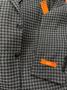 Tallia Slim Fit Black/Grey Houndstooth Jacket