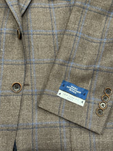 Hart Schaffner Marx Brown/Navy/Blue Windowpane Hybrid Jacket
