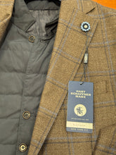 Hart Schaffner Marx Brown/Navy/Blue Windowpane Hybrid Jacket