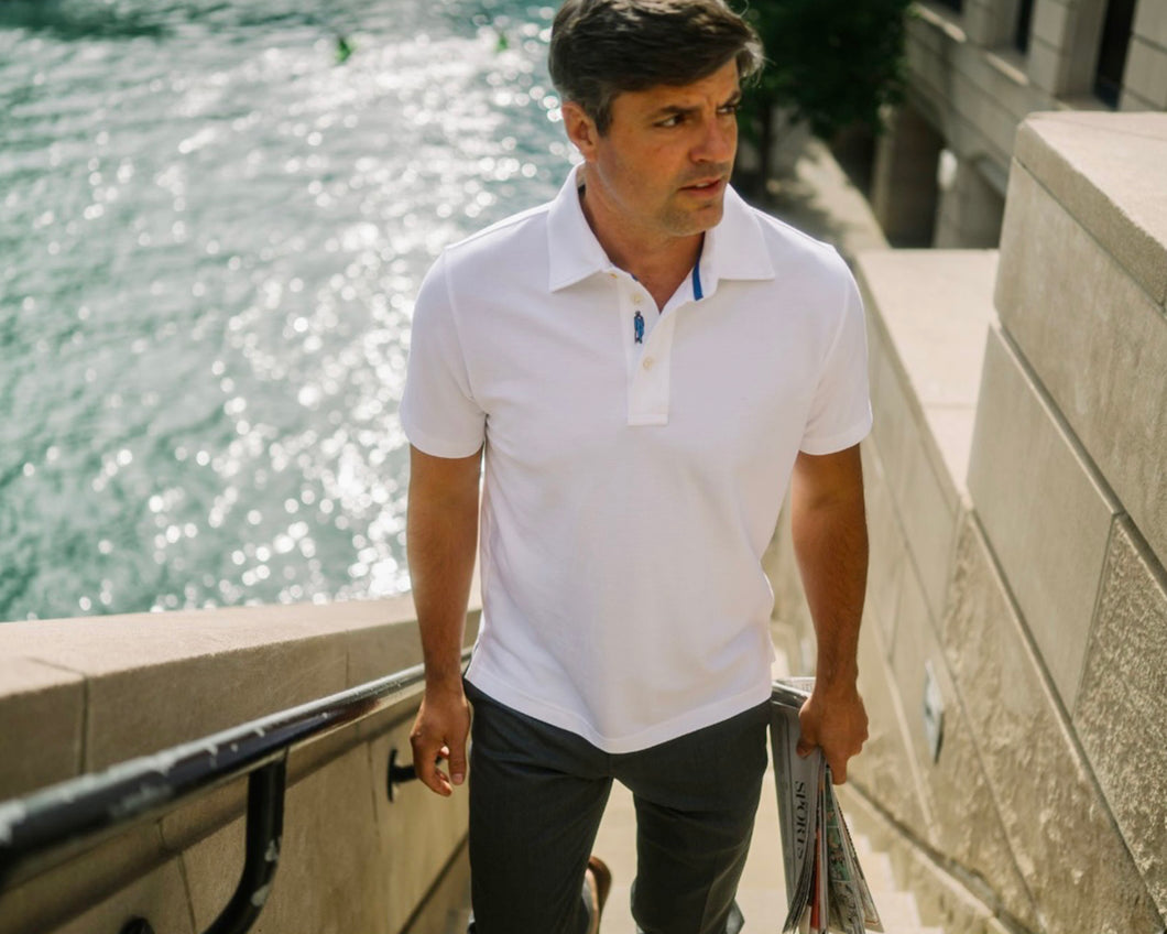 Ed Armah Capri White Sartorial Polo