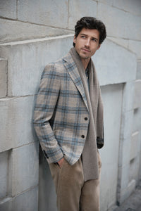 Samuelsohn Grey/Tan Plaid Jacket