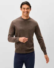 Johnnie-O Ronald Mocha Merino Crewneck