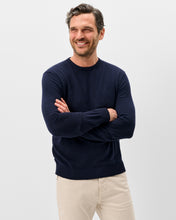 Johnnie-O Ronald Navy Merino Crewneck