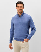 Johnnie-O Raynor Mid-Blue Merino 1/4 Zip