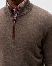 Johnnie-O Raynor Mocha Merino 1/4 Zip