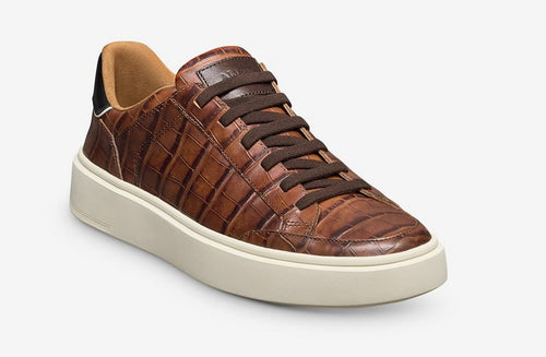Allen Edmonds Oliver Chestnut Croc Slip-On Sneaker