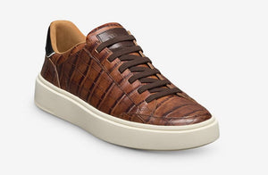 Allen Edmonds Oliver Chestnut Croc Slip-On Sneaker