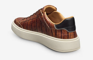 Allen Edmonds Oliver Chestnut Croc Slip-On Sneaker