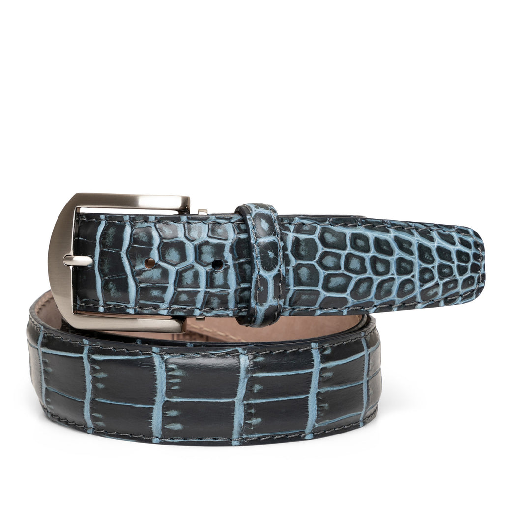 L.E.N. Two-Tone American Alligator in Charcoal/Caribbean
