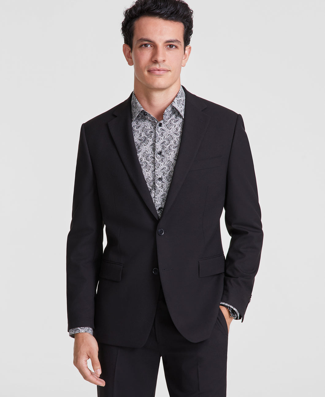 Tallia Slim Fit Black Suit Separates